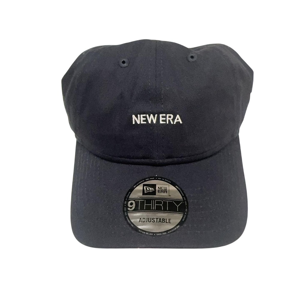 New Era 9THIRTY Essential Cap Mens OS Black Logo Twill Adjustable Dad Hat
